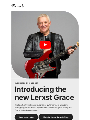 Reverb - Alex Lifeson unveils Lerxst Grace signature guitar