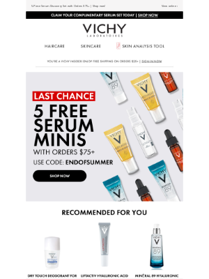 Vichy - Expires Tonight: Complimentary Serum Set