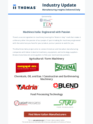 Xometry - Find Italian Manufacturers: From Food Processing to Agricultural Technology