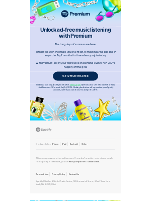 Spotify - Give 2 free months of Premium its place in the sun