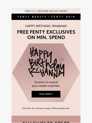Fenty Beauty - Issa party! 🎁 Celebrate Rihanna’s birthday