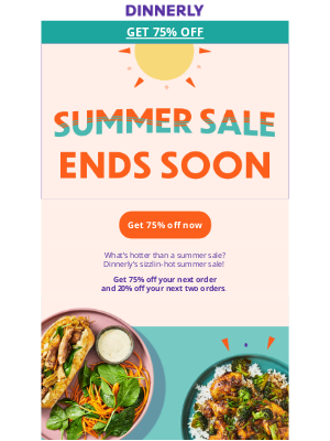 dinnerly - Ends soon: 75% OFF