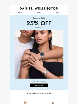 Daniel Wellington - 25% OFF | Summer Deals Await ☀️