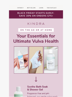 Kindra - Your essentials for ultimate vulva health