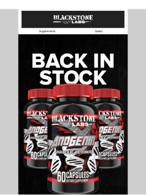 Blackstone Labs - Back in Stock: Anogenin