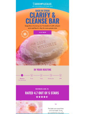 Clarify & Cleanse Bar is back in stock! 🧼