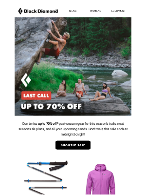 Black Diamond Equipment - Up to 70% off Ends Tonight
