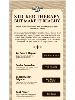 StickerApp - Sticker placements say more than sunscreen ever could 🏖️