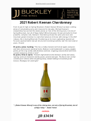 JJ Buckley Fine Wines - Captivating Mountain-Grown Chardonnay from “A Shining Star”