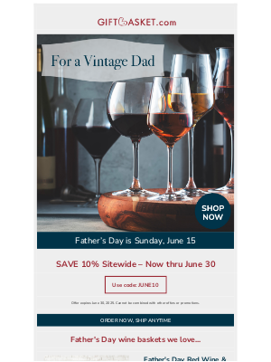 Gift Basket - Classic Father's Day Wine Baskets