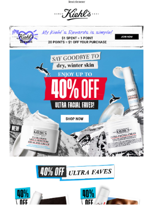 Kiehl's (Canada) - Hydrate Your Skin with Up to 40% Off Ultra Facial ❄️