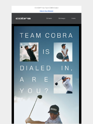 Cobra Golf - Tour Proven Performance | DS-ADAPT