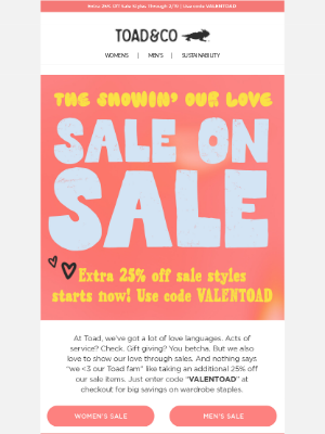 Toad&Co - Up To 60% Off Sale Is Our Love Language