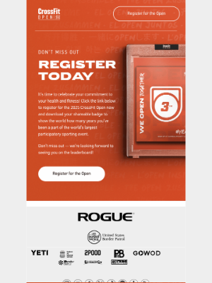 CrossFit Inc. - Register for the Open and Claim Your Official Badge