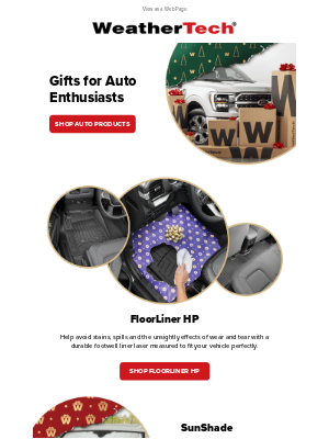 WeatherTech - Give Their Vehicle the Perfect Gift