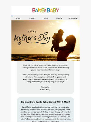 Bambi Baby Store - 💐 Happy Mother's Day From Bambi Baby!