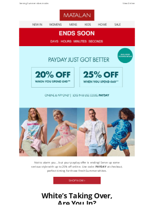 Matalan (United Kingdom) - White’s In, And We’re Obsessed