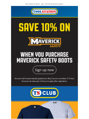 Toolstation (United Kingdom) - TS Club: Save 10% on Maverick