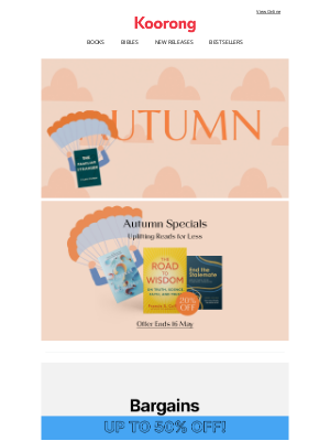 Koorong Books (Australia) - Discover Autumn Specials, Bargains & Maarkdowns! 📖🍁