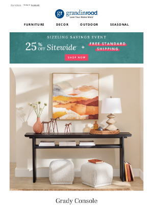 Grandin Road - Need more style and storage?