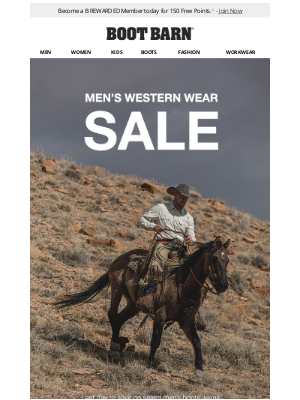 Boot Barn - Men's Western Wear Sale Ends Today