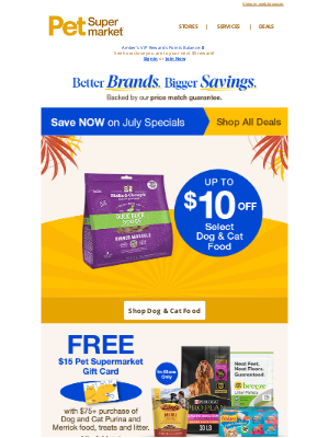 Pet Supermarket - Up to 50% OFF 🌞 HOT Savings + Chill Vibes 😎 July deals start NOW