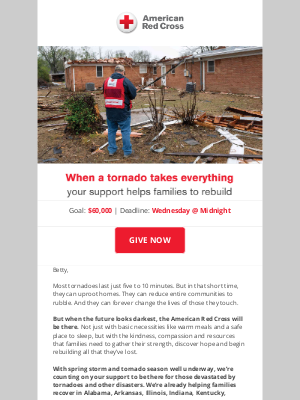 American Red Cross - When a tornado takes everything, you can help families recover  ❤