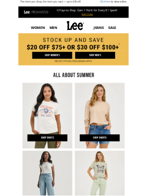 Lee Jeans - Want up to $30 off?