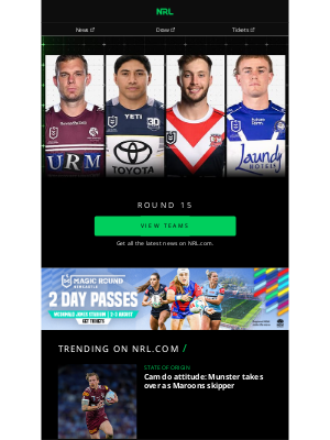 NRL - National Rugby League - Team Lists Tuesday: Look Who's Back 👀