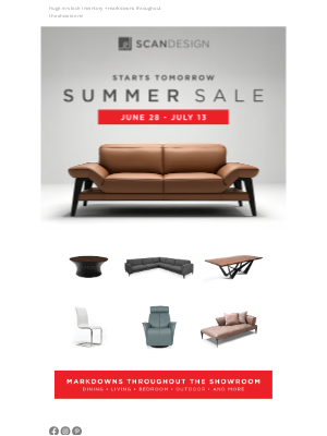 SCAN DESIGN - ☀️ It’s almost here… the hottest sale on the coolest furniture ☀️