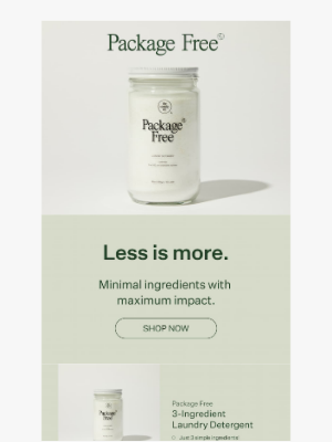 Package Free - Your clothes have never been cleaner.