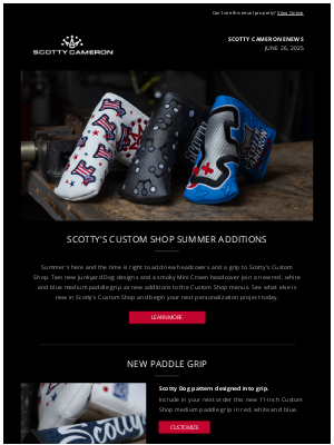 Scotty Cameron - New Additions in Scotty's Custom Shop