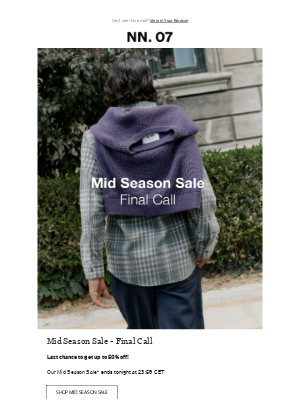 NN07 - Mid Season Sale - Final Call