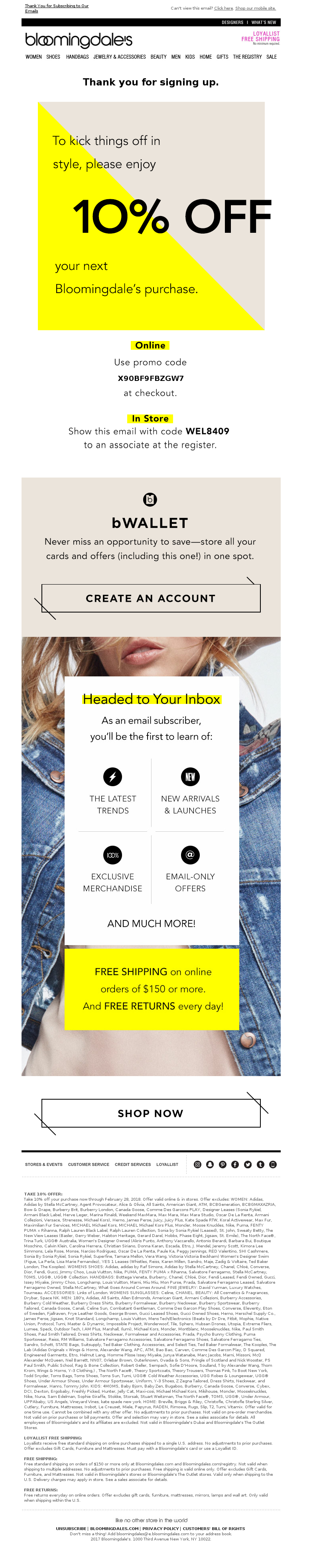 Bloomingdale's Unboxing Experience - MailCharts