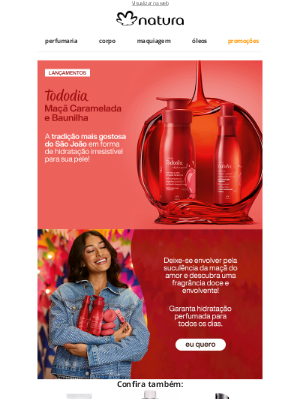 Natura (Brazil) - A doçura da maçã do amor chegou para seu autocuidado!