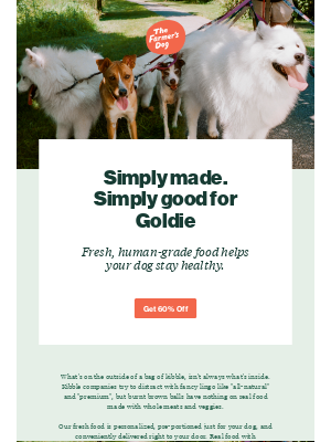 The Farmer's Dog - We make things simple, for you and Goldie