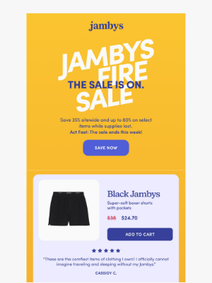 Jambys - Act Fast: Sale Ends This Weekend (35% Off Sitewide)