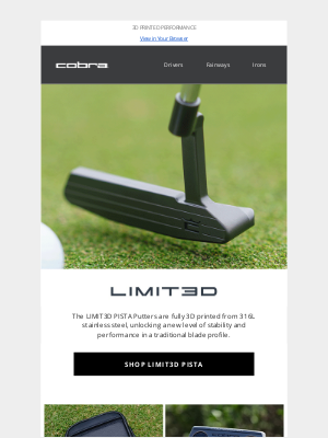 Cobra Golf - New LIMIT3D Putters