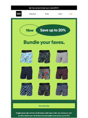 SAXX Underwear - All your fave pairs in one custom bundle