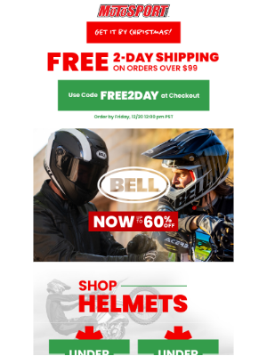 Free 2-Day Shipping On Orders Over $99