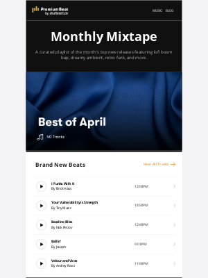 PremiumBeat - April's Hottest Hits: Discover Our Top 40 Picks of the Month