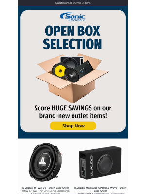 Sonic Electronix - Open-Box Deals — Save Big on Top Brand Gear! 🔥