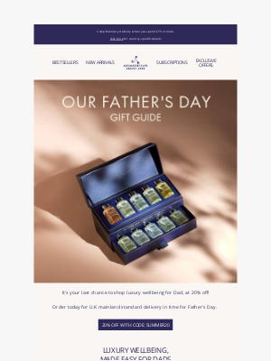 Aromatherapy Associates - Last Call for Father's Day Gifts!