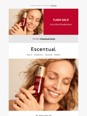 Escentual - Flash Sale! Up To 33% Off Clarins Double Serum ⌛