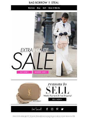 Bag Borrow or Steal - The Extra Haute SALE Event…Ends @ Midnight!