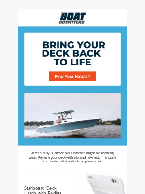 Boat Outfitters - Replace Your Deck Hatch in 5 Minutes