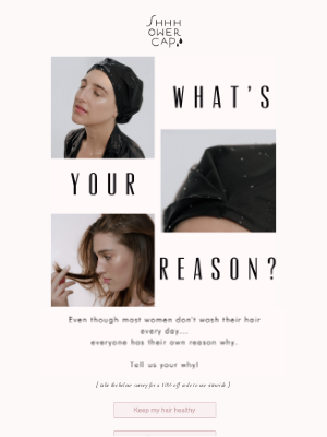 SHHHOWERCAP - Do you wash your hair everyday,  😉