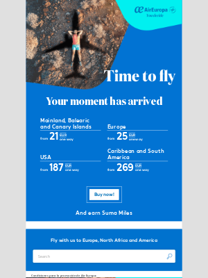 Air Europa - Time to FLYYYY! The important thing is to fly.