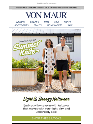 Von Maur - Effortless Summer Knitwear for Men & Women