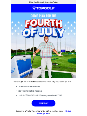 Topgolf - PLAN NOW: July 4th is Coming Up Soon ⛳️